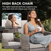 Belord High Back Swivel Rocker Patio Chairs Set of 2, All-Weather Wicker Lounge Chairs with Cushions for Balcony, Porch, and Patio - 3 of 4
