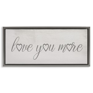 Stupell Industries Love You More Heart Icon, 25" x 11" - 1 of 4