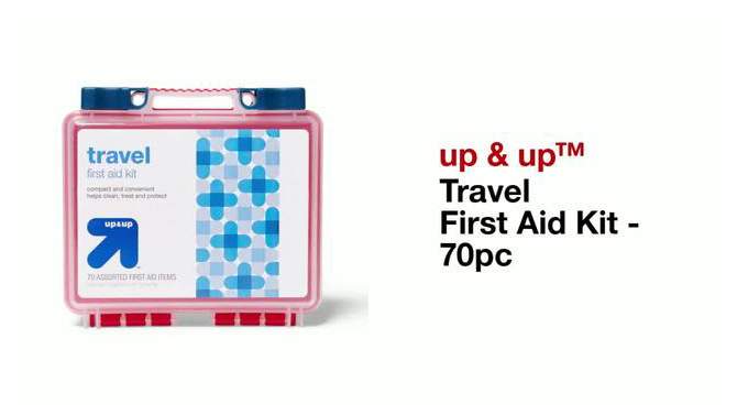 Travel First Aid Kit - 70pc - up &#38; up&#8482;, 2 of 5, play video