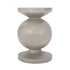 Okak 26.5" Modern LightWeight Concrete Outdoor Side Table Geometric Indoor End Tables, Decorative Garden Accent Table Stools for Yard Patio, Gray - 2 of 3