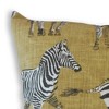18"x18" Africana Square Throw Pillow Gold - The Pillow Collection: Handmade, Feather-Filled, Cotton, Indoor Use - 3 of 4