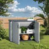 LACOO 150 Gal. Horizontal Resin Storage Deck Box with Shelves - 2 of 4