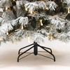 LuxenHome 7.5Ft Snow-Flocked Cedar Christmas Tree Pre-Lit with Teardrop LED Lights & Hinged Branches Green - 3 of 4