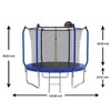 10ft Steel Outdoor Trampoline with Safety Net and Basketball Hoop, ASTM Certified Reinforced Frame for Ultimate Safety and Durability - 3 of 4