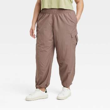 Women's Flex Woven Mid-rise Cargo Joggers - All In Motion™ Green 4x : Target