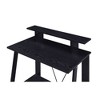 Royal Hampton Writing Desk with V Shaped Frame, Black - 2 of 4