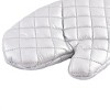 Unique Bargains Household Bakery Heat Resistance Microwave Baking Cotton Blends Kitchen Gloves 14.6"x5.9" Silver Tone 1 Pair - 2 of 3