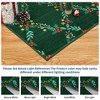 Christmas Area Rug 3x5 Christmas Geometric Rugs Small Rug Office Carpet Washable Doormat Xmas Holiday Decor Non Slip,Green,Red - 3 of 4