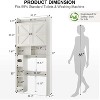 MUUEGM Over The Toilet Storage Cabinet, Farmhouse Bathroom Space-Saving Organizer with Toilet Paper Holder & Adjustable Shelf - 2 of 4