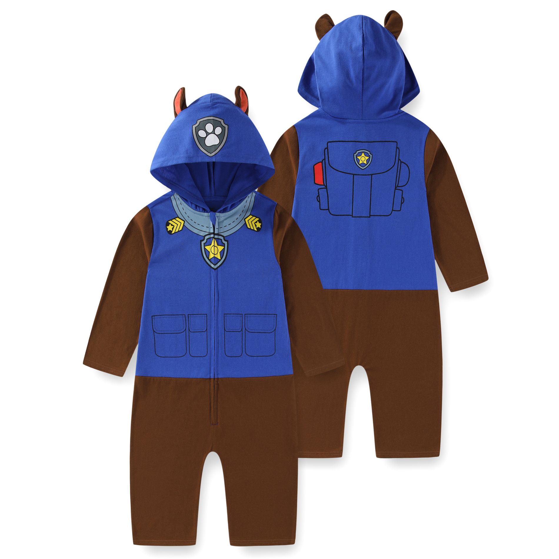Paw Patrol Chase Boys Zip Up Hoodie for Toddler to Big Kids