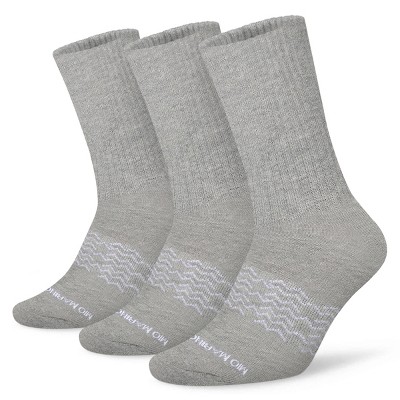 Men's Moisture Control Athletic Crew Socks 3 Pack - Gray - Mellange ...