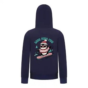 Everyday Kids Christmas Collection Snow Much Fun Boys Zip Up Hoodie – Holiday Penguin Sweatshirt - 1 of 4