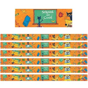 Edupress™ Pete the Cat® School is Cool Spotlight Border, 35 Feet Per Pack, 6 Packs - 1 of 2