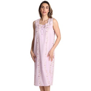 Dreamcrest Sleeveless Woven Nightgown with Floral Embroidery - Cute PJ Sleepwear - 1 of 3