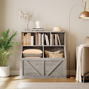 Jojoka Kids Bookshelf and Toy Storage, Kids Toy Storage Organizer - 1 of 4