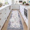 Washable Modern Abstract Indoor Area Rugs, Distressed Floral Print Non Slip Carpet for Home Office - 4 of 4