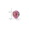 Black Bow Jewelry Sterling Silver, Pink, Red and Brown Murano Glass Bead Charm - 2 of 3