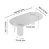 Artloge Clear Acrylic Coffee Table Living Room Accent Table with 4 Legs for Lounger Room - 2 of 4