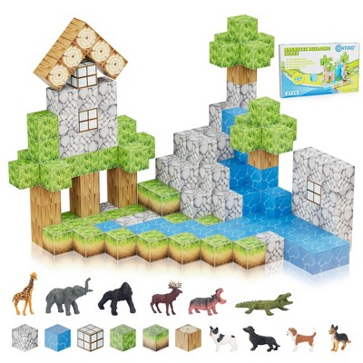 Magnetic Blocks Building Cubes Game, Sensory Toys – 145 Pieces for Kids’ STEM Learning, Creative Play, and Motor Skill Development
