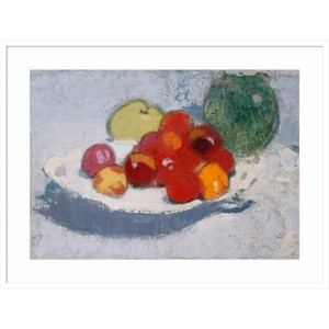 41" x 31" Still Life with Fruit by Helene Schjerfbeck Wood Framed Wall Art Print - Amanti Art: Giclee, Modern Decor, Hardwood Frame - 1 of 4