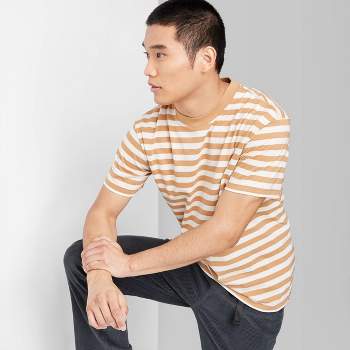 Men's Striped Short Sleeve Crewneck T-Shirt - Original Use™ Tan