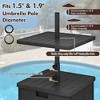 MOEPISY 10ft Offset Patio Umbrella with 360° Rotation - Heavy Duty Cantilever, Sand Dune - 4 of 4