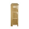 42" 4 Shelf Folding Bookcase Natural - Flora Home: Pine Frame, Lacquered Finish, No Assembly Corner Shelves - 3 of 4