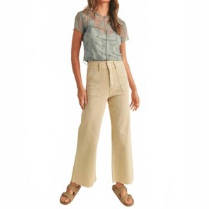 Women's Cotton Stretch Pants - MIOU MUSE - 1 of 4