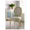 Clairette Wood Traditional French Accent Chair Beige - Baxton Studio: Birch Frame, Linen Upholstery, Nail-Head Trim - 4 of 4