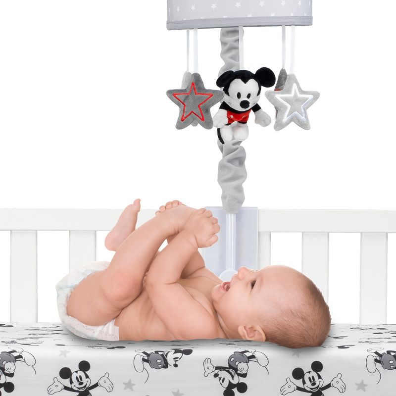 Lambs & Ivy Disney Baby Magical Mickey Mouse Musical Baby Crib Mobile - Gray, 3 of 7