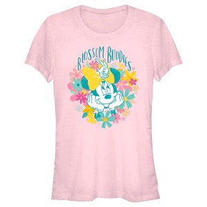 Juniors Womens Minnie Mouse Blossom Buddies T-Shirt - 1 of 4