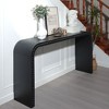 Okak 59IN Waterfall-Style Entryway Table with Wood Beads, Console Table with Minimalism Design, Accent Table for Hallway, Living Room, Black - 3 of 4