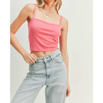 Women's Twist Back Cropped Tank Top - LUSH