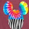 Women's - Disney - Tie Dye Zebra Print Mickey Short Sleeve Graphic T-Shirt - 2 of 4