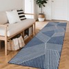 Washable Geometric Stripped Lines Print Area Rug for Living Room Bedroom, Indoor Modern Large Floor Carpet for Dining Room Home Office - 3 of 4