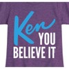 Girls' - Barbie - Ken You Believe It Fitted Short Sleeve Graphic T-Shirt - 2 of 4