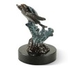 SPI Home Solo Sea Turtle with Coral – Handcrafted Coastal Brass Figurine, Ocean Life Accent for Shelf or Desk, 5" Marine Décor - 2 of 3