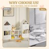 House-Shaped Kids Bookshelf with Open Shelves and Cabinet, Sturdy MDF Organizer for Playroom or Bedroom Storage-3irtyhousy - 3 of 4