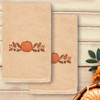 Linum Home Textiles Harvest Bounty - Embroidered Luxury 100% Turkish Cotton Hand Towels (Set of 2) - 2 of 3
