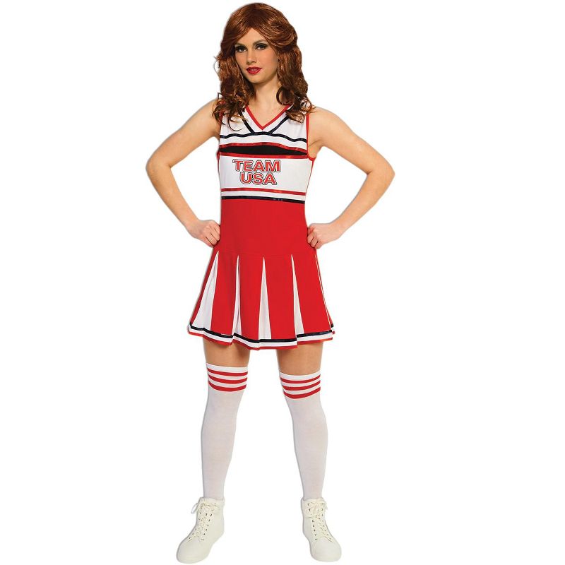 Forum Novelties Team USA Cheerleader Women's Costume, X-Large, Red, 1 of 2