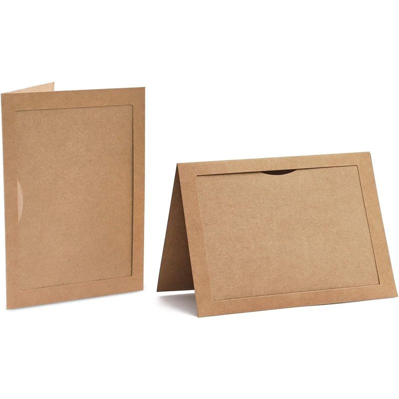 Best Paper Greetings 36 Pack Brown Kraft Paper Photo Insert Cards with Envelopes for 5x7 Inch Photos (5.5 x 7.75 In), 2 of 7