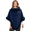 NFL New England Patriots Fur Trim Poncho - image 2 of 4