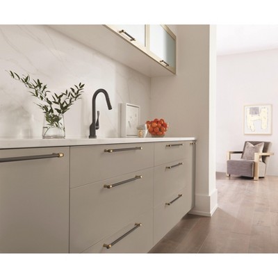 Matte Black and Bronze Modern Cabinet Bar Pull