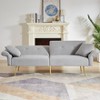 NicBex Teddy Buttons Tufted Accent Loveseat Sofa with Side Pocket & Foldable Armrest,Folding Sleeper Chair for Living Room,Bedroom - 3 of 4
