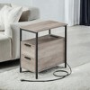 Night Stand Slim Night Stand Narrow Nightstand Narrow Nightstand With Charging Station Side Table With Storage Bedside Table Side Table - 4 of 4