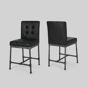 Set of 2 Commonwealth Industrial Modern Counter Height Barstool - Christopher Knight Home - 1 of 4
