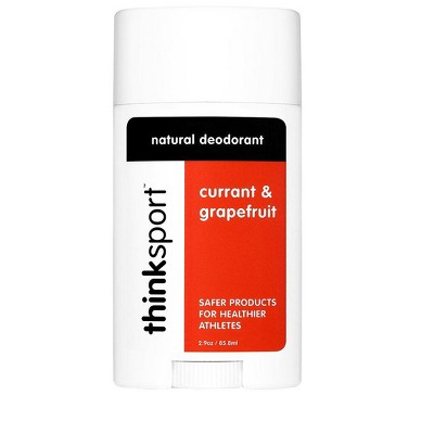 Think Thinksport Natural Deodorant, Currant & Grapefruit, 2.9 oz