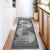Modern Area Rugs Washable Contemporary Accent Carpet Non Slip Stain Resistant Geometric Floor Cover for Living Room Bedroom Kitchen - 4 of 4