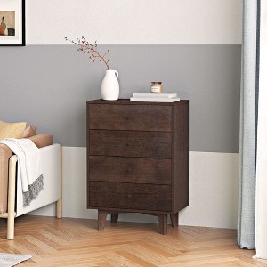 NicBex Narrow Console Table with 4 Drawers,Stylish Minimalist Entryway Table with Round Knobs,Modern Couch Table for Living Room,Auburn - 1 of 4