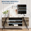 Modern Mid Century Entertainment Center with Storage, Adjustable Shelves, U-Shaped Metal Legs - 4 of 4